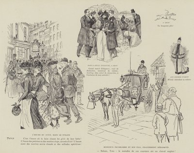 Illustratie voor La Vie De Londres door Mars door Maurice Charles Mathieu Bonvoisin