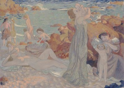 Baigneuses, strand van Pouldu, 1899 door Maurice Denis