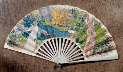 Verlovingswaaier, versierd door Maurice Denis (1870-1943) door Maurice Denis