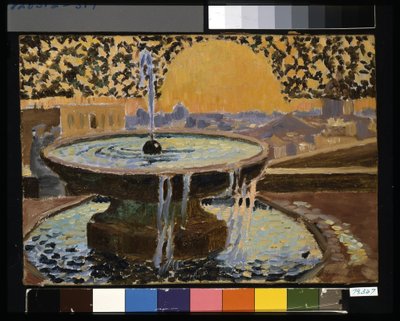 Fontein bij de Villa Medici door Maurice Denis