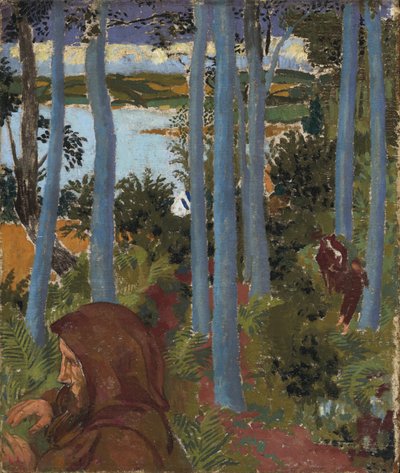 Landschap met gekapte man, 1903 door Maurice Denis