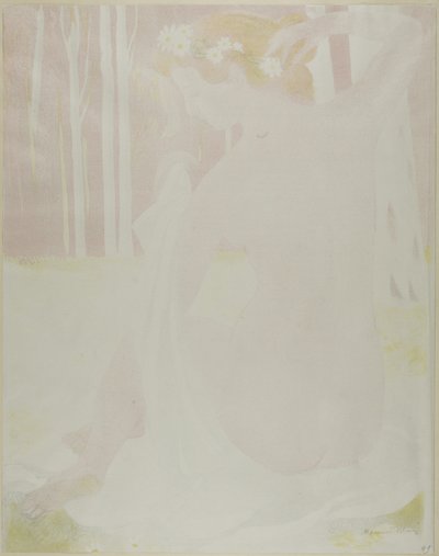 Nimf gekroond met madeliefjes door Maurice Denis