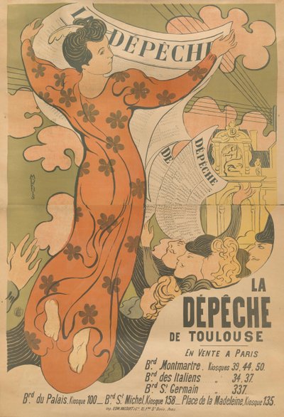 Poster voor de krant La Dépêche de Toulouse, 1892 door Maurice Denis