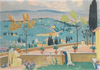 De Annunciatie in Fiesole, 1928 door Maurice Denis