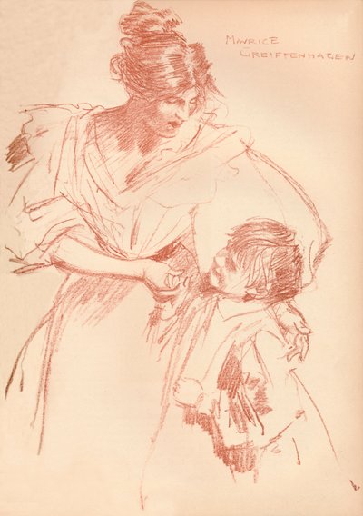 Moeder en kind, ca. 1897, 1897 door Maurice Greiffenhagen