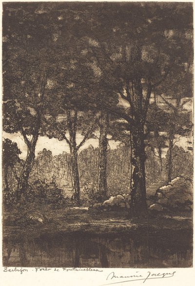 Barbizon: Bos van Fontainebleau door Maurice Jacque
