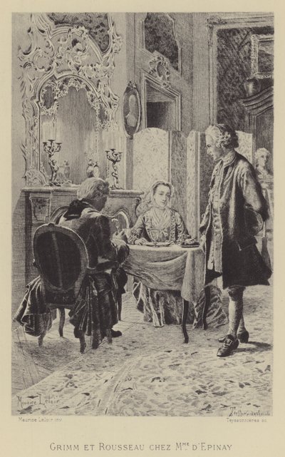 Grimm en Rousseau bij Madame d