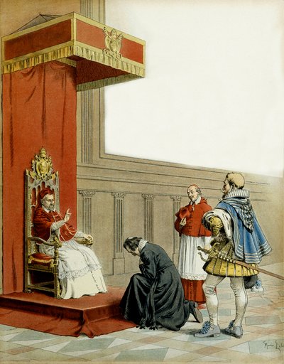 Geschiedenis van Frankrijk: Presentatie van Abbe Armand de kardinaal de Richelieu (Armand Jean du Plessis) door Maurice Leloir