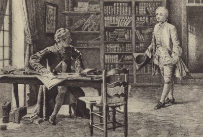 Illustratie voor Boek IX van Les Confessions de Jean-Jacques Rousseau door Maurice Leloir