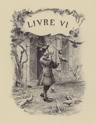 Illustratie voor Boek VI van Les Confessions de Jean-Jacques Rousseau (gravure) door Maurice Leloir