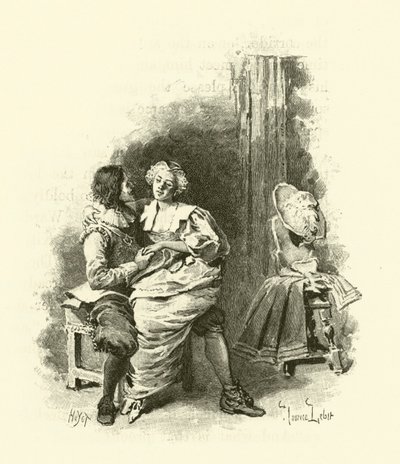Illustratie voor De Drie Musketiers door Maurice Leloir