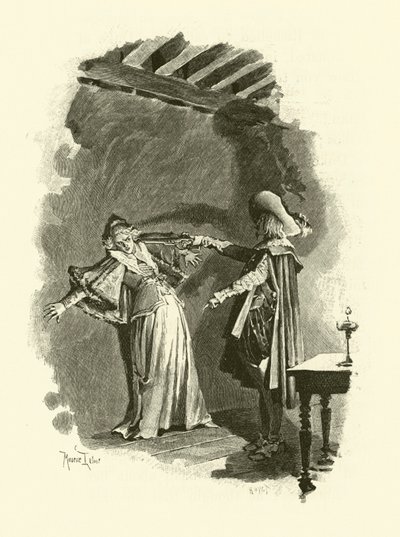 Illustratie voor De Drie Musketiers door Maurice Leloir