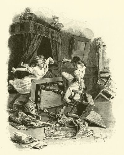 Illustratie voor De Drie Musketiers door Maurice Leloir