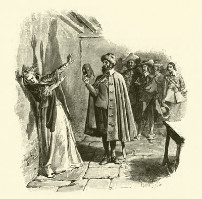 Illustratie voor De Drie Musketiers (gravure) door Maurice Leloir