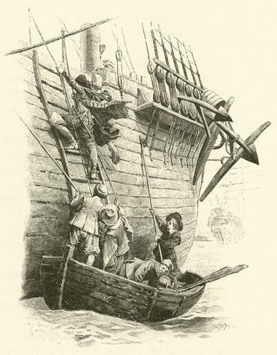 Illustratie voor De Drie Musketiers (gravure) door Maurice Leloir