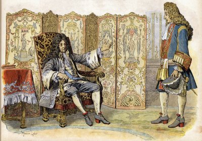 In 1712, Lodewijk XIV genaamd de Zonnekoning door Maurice Leloir
