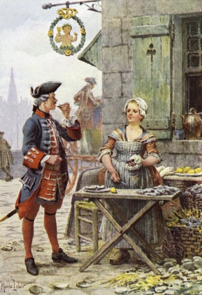 De oesterverkoopster door Maurice Leloir