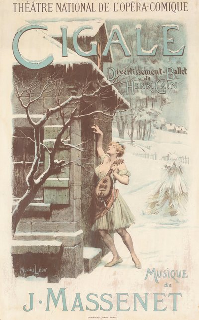 Poster voor het ballet Cigale door Jules Massenet, 1904 door Maurice Leloir