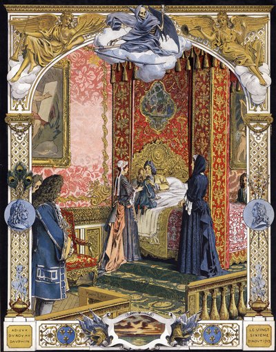 Voorgesteld door zijn huishoudster, Madame de Ventadour (Charlotte de la Mothe Houdancourt door Maurice Leloir