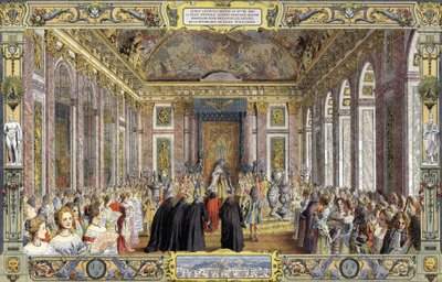 Herstel aan Lodewijk XIV, bekend als de Zonnekoning door Maurice Leloir