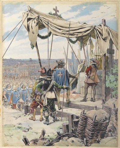 Richelieu Voor de Slag, ca. 1900 door Maurice Leloir