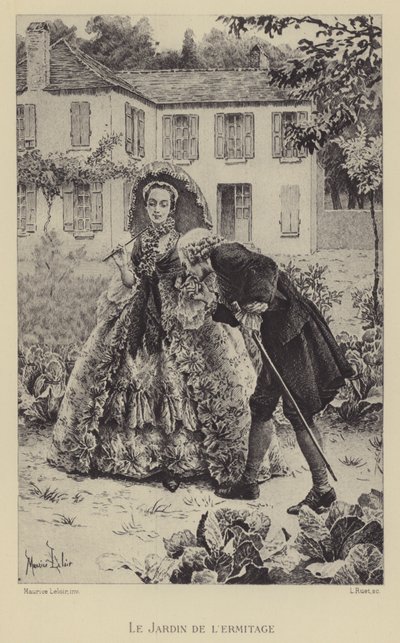 De tuin van de Hermitage door Maurice Leloir