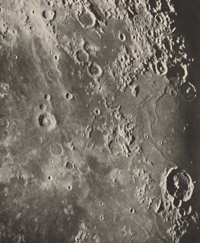 Fotografie van de maan Capuanus - Bouillaud - Gassendi, 1896 door Maurice Loewy