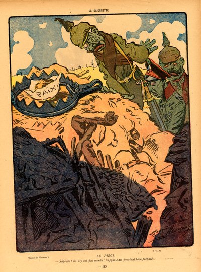 Illustratie voor het tijdschrift "La Baionette door Maurice Neumont