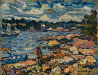 Brooksville, Maine (Rivier & rotsen) door Maurice Prendergast