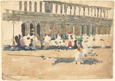 Caffè Florian in Venetië door Maurice Prendergast