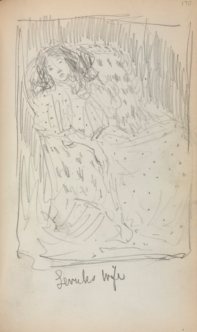 Italiaans schetsboek: De vrouw van Levuk (pagina 170) door Maurice Prendergast