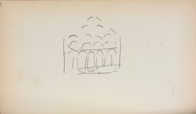 Italiaans schetsboek: San Marco (pagina 186) door Maurice Prendergast