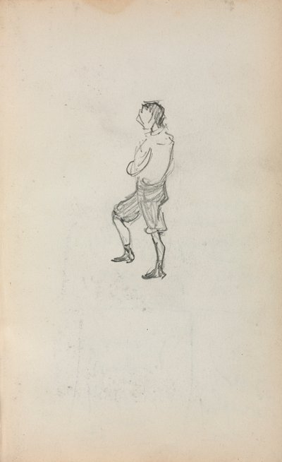 Italiaans schetsboek: Staande jongen (pagina 245) door Maurice Prendergast