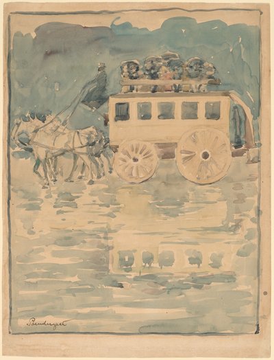 Parijse omnibus door Maurice Brazil Prendergast