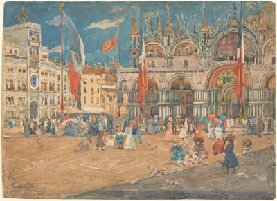 Piazza San Marco door Maurice Brazil Prendergast