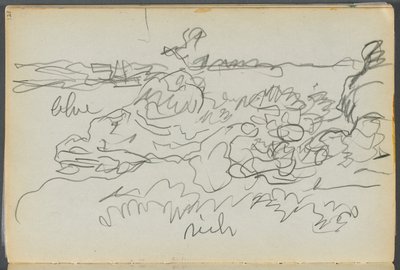 Schetsboek - Het Granite Shore Hotel, Rockport, pagina 121: Shore door Maurice Prendergast