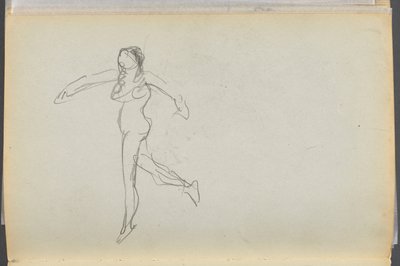 Schetsboek - The Granite Shore Hotel, Rockport, pagina 170: Vrouwelijk naakt door Maurice Prendergast