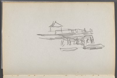 Schetsboek, The Dells, nr. 127, pagina 060: Dok door Maurice Prendergast