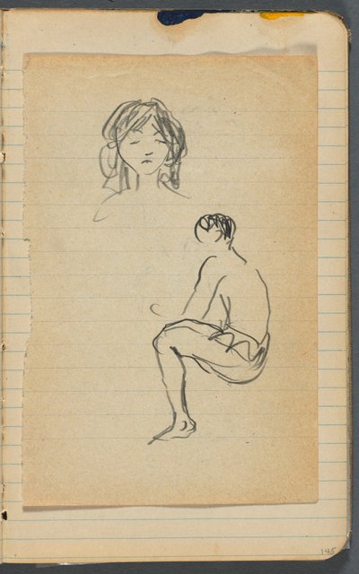 Schetsboek, losse shet tussen pgs. 144  145 door Maurice Prendergast