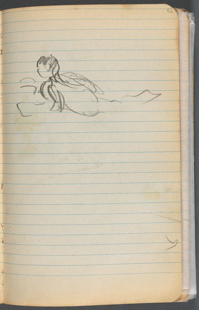 Schetsboek, pagina 072: Zwemfiguur door Maurice Prendergast