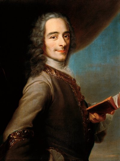 Francois-Marie Arouet de Voltaire genaamd Voltaire door Maurice Quentin de La Tour