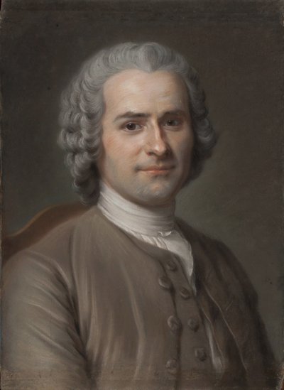 Portret van Jean-Jacques Rousseau 1712-1778 door Maurice Quentin de La Tour