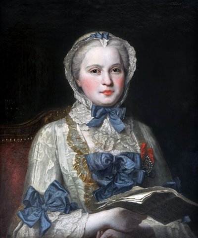 Portret van prinses Maria Josepha van Saksen door Maurice Quentin de La Tour