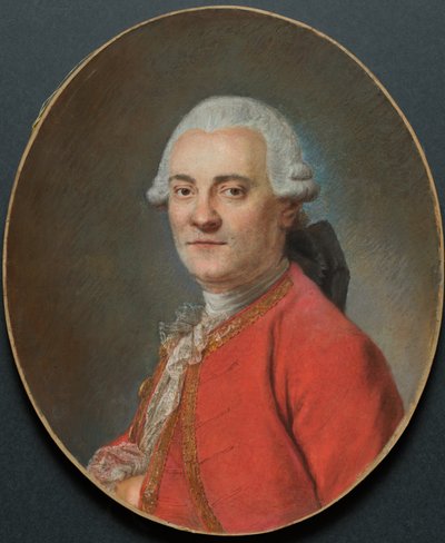 Portret van een man door Maurice Quentin de La Tour
