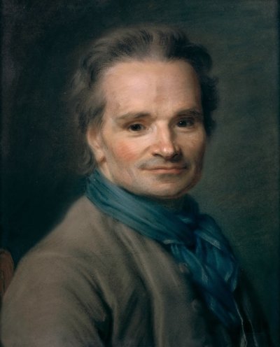 Portret van de beeldhouwer Jean-Baptiste Lemoyne door Maurice Quentin de La Tour