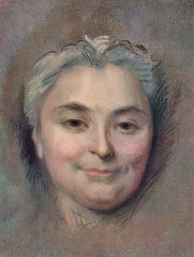 Voorbereiding op het portret van Marie Catherine Dufloquet Reals, 1756 door Maurice Quentin de La Tour
