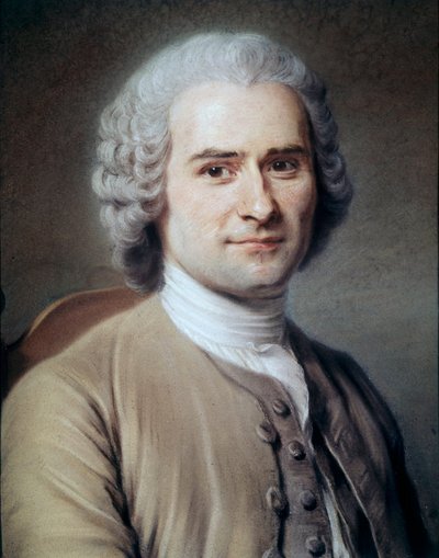 Portret van Jean Jacques Rousseau door Maurice Quentin de La Tour