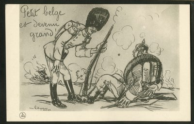Ansichtkaart, Satirisch in Z & W door Maurice Radiguet