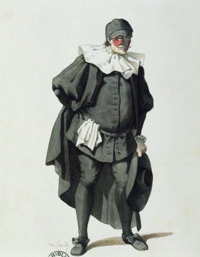 Dottor Balanzone in 1653 door Maurice Sand