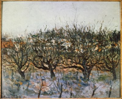 Appelbomen in Montmagny door Maurice Utrillo